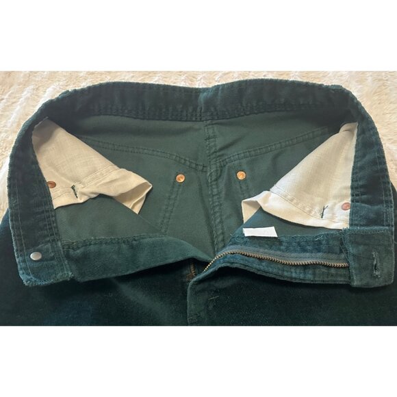 VINTAGE Funny Girl Brand High-Rise Green Velvet Pants Women's Size 9/10 (READ) - Picture 8 of 14